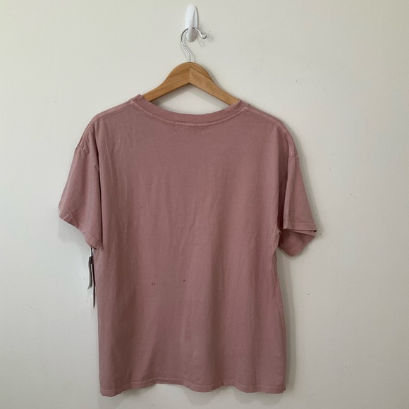 Treasure & Bond T Shirt Womens Small Pink Blouse Distressed Crewneck Oversized - Picture 2 of 7